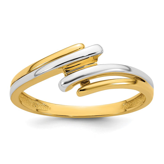 with Rhodium Polished Bypass Ring - WBC