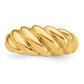 Polished Twisted Graduated Domed Ring - WBC