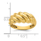 Polished Twisted Graduated Domed Ring - WBC