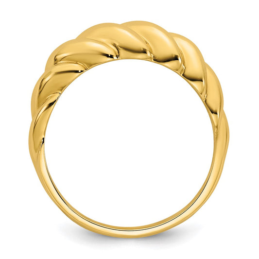 Polished Twisted Domed Ring - WBC