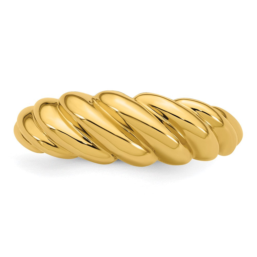 Polished Twisted Domed Ring - WBC