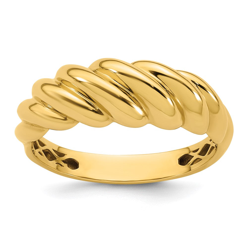 Polished Twisted Domed Ring - WBC