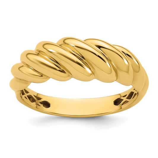 Polished Twisted Domed Ring - WBC