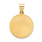 Polished and Satin Hollow Our Guardian Angel Medal Charm - WBC