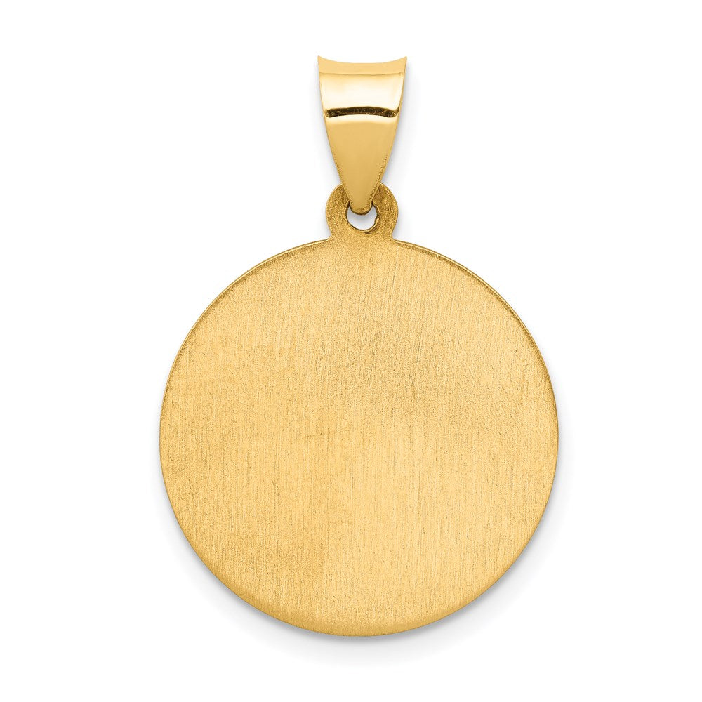 Polished and Satin Hollow Our Guardian Angel Medal Charm - WBC