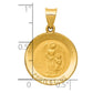 Polished and Satin Hollow Our Guardian Angel Medal Charm - WBC