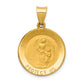 Polished and Satin Hollow Our Guardian Angel Medal Charm - WBC