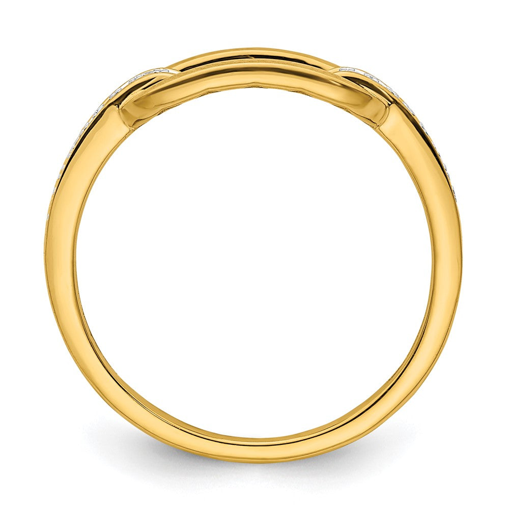Polished 1/20 carat Diamond Link Fashion Ring - WBC