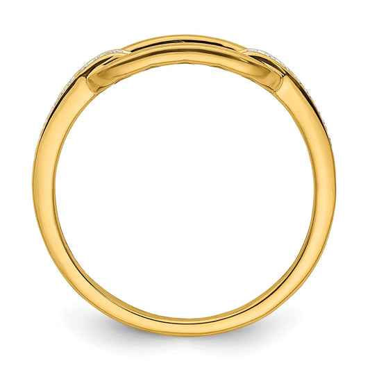 Polished 1/20 carat Diamond Link Fashion Ring - WBC