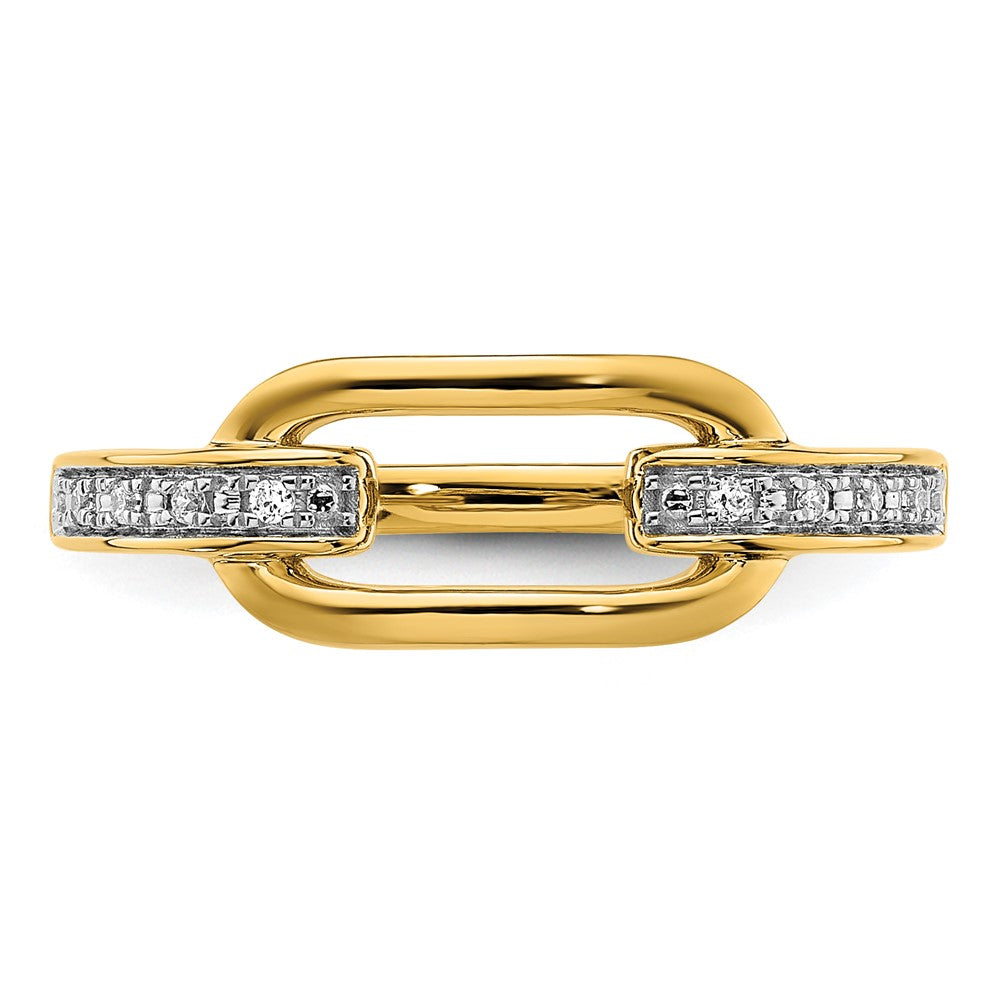 Polished 1/20 carat Diamond Link Fashion Ring - WBC