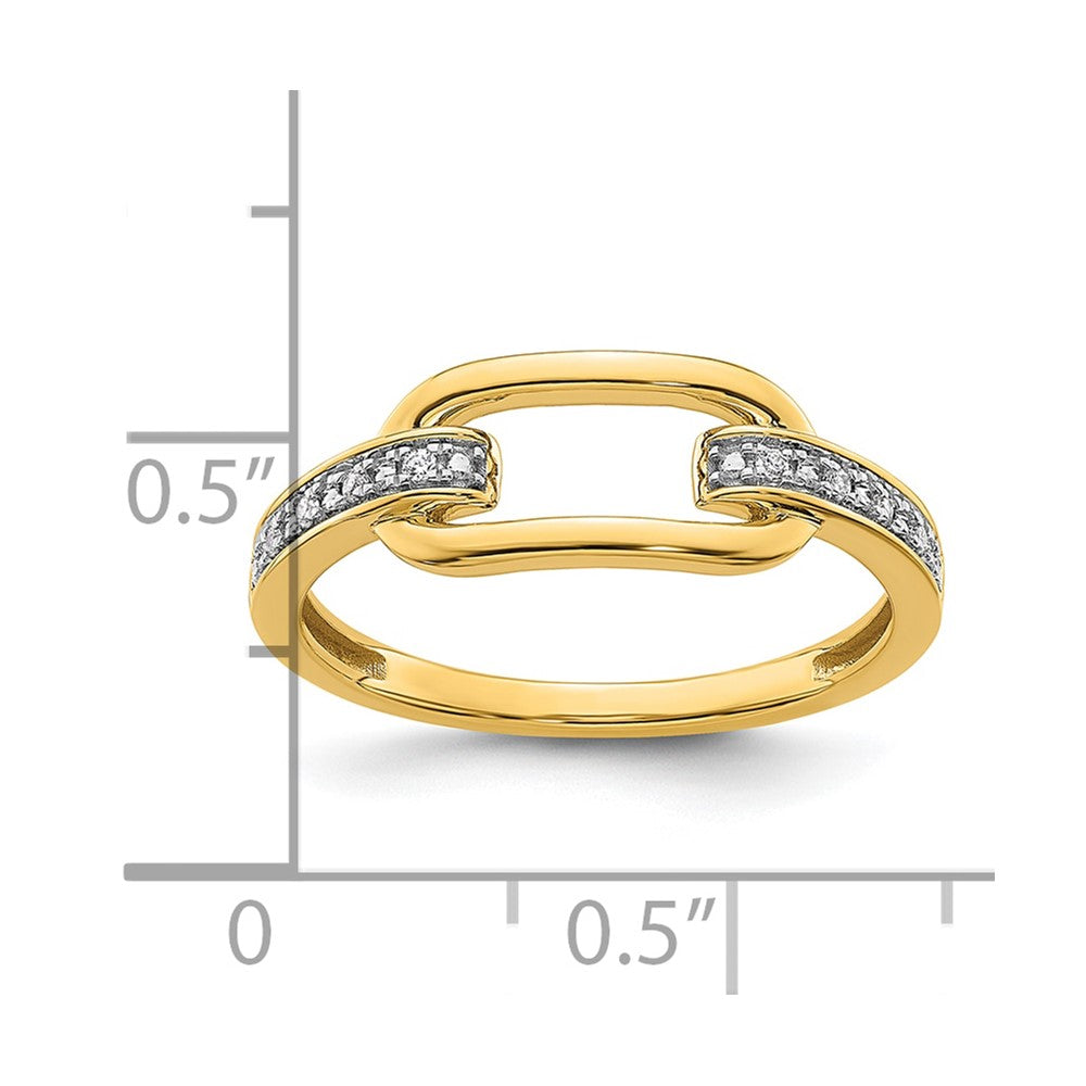 Polished 1/20 carat Diamond Link Fashion Ring - WBC