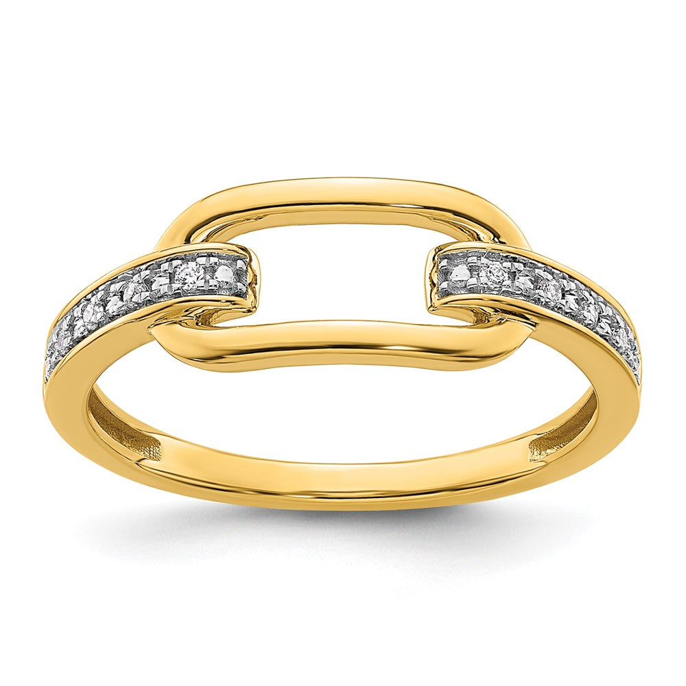 Polished 1/20 carat Diamond Link Fashion Ring - WBC