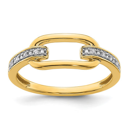 Polished 1/20 carat Diamond Link Fashion Ring - WBC