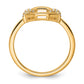 Polished 1/10 carat Diamond Octagon Fashion Ring - WBC