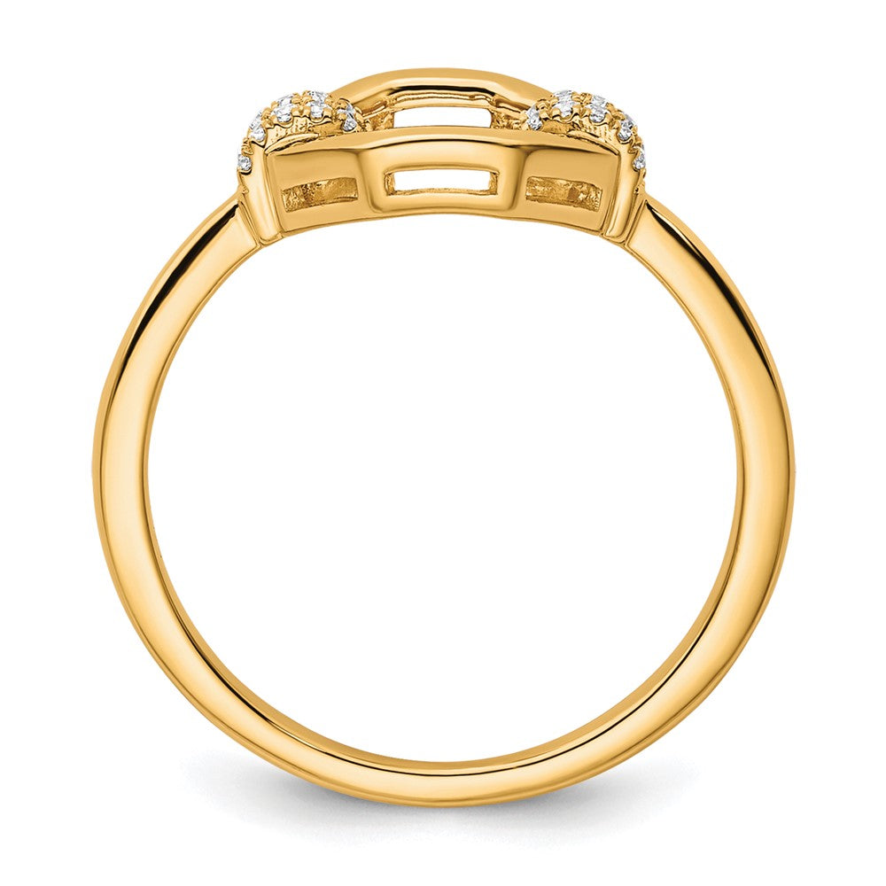 Polished 1/10 carat Diamond Octagon Fashion Ring - WBC