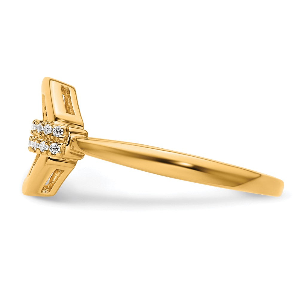 Polished 1/10 carat Diamond Octagon Fashion Ring - WBC