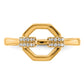 Polished 1/10 carat Diamond Octagon Fashion Ring - WBC