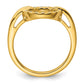 Polished 1/15 carat Diamond Open Circle Fashion Ring - WBC