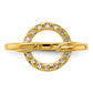 Polished 1/15 carat Diamond Open Circle Fashion Ring - WBC
