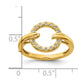 Polished 1/15 carat Diamond Open Circle Fashion Ring - WBC