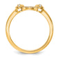 Polished 1/15 carat Diamond Open Circle Fashion Ring - WBC