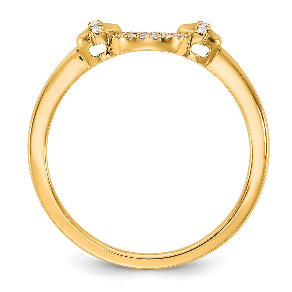 Polished 1/15 carat Diamond Open Circle Fashion Ring - WBC