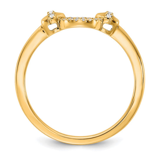 Polished 1/15 carat Diamond Open Circle Fashion Ring - WBC