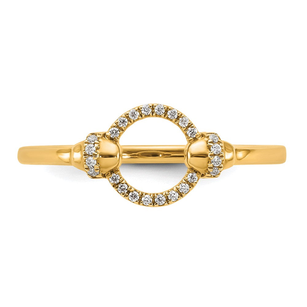 Polished 1/15 carat Diamond Open Circle Fashion Ring - WBC