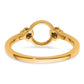 Polished 1/15 carat Diamond Open Circle Fashion Ring - WBC
