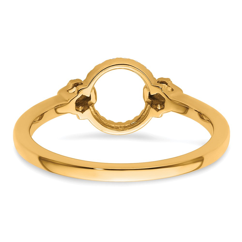 Polished 1/15 carat Diamond Open Circle Fashion Ring - WBC