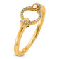 Polished 1/15 carat Diamond Open Circle Fashion Ring - WBC
