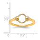 Polished 1/15 carat Diamond Open Circle Fashion Ring - WBC