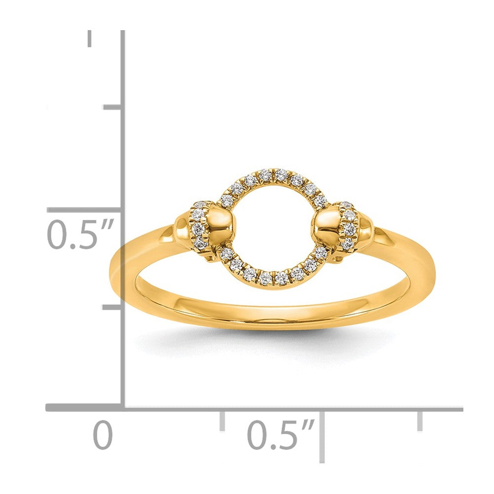 Polished 1/15 carat Diamond Open Circle Fashion Ring - WBC