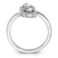 Polished 3/8 carat Diamond Pear Halo Bypass Ring - WBC