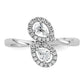 Polished 3/8 carat Diamond Pear Halo Bypass Ring - WBC
