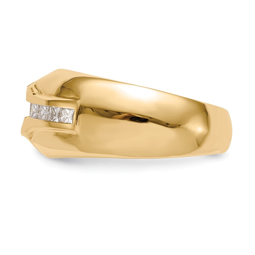 IB Goodman (Holds 3/4 carat () Round Center) 1/2 carat Diamond Mens Semi-Mount Ring - WBC