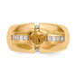IB Goodman (Holds 3/4 carat () Round Center) 1/2 carat Diamond Mens Semi-Mount Ring - WBC