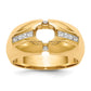 IB Goodman (Holds 3/4 carat () Round Center) 1/2 carat Diamond Mens Semi-Mount Ring - WBC