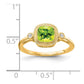 Cushion Peridot Bezel and Diamond Ring - WBC
