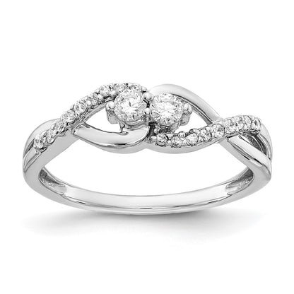 2-Stone 1/4 carat Diamond Fancy Ring - WBC