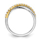 Two-tone 1/4 carat Diamond Fancy 3-Strand Ring - WBC