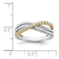 Two-tone 1/4 carat Diamond Fancy 3-Strand Ring - WBC