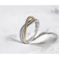 Two-tone 1/4 carat Diamond Fancy 3-Strand Ring - WBC