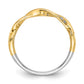 Tri-color 1/6 carat Diamond Fancy Triple-Strand Twist Ring - WBC
