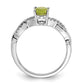 7x5 Oval August/Peridot and Diamond Ring - WBC
