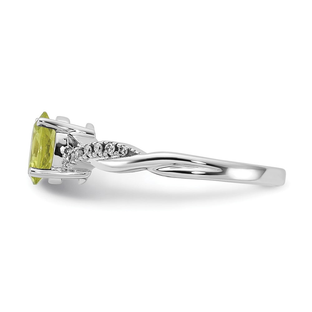 7x5 Oval August/Peridot and Diamond Ring - WBC
