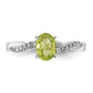 7x5 Oval August/Peridot and Diamond Ring - WBC