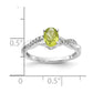 7x5 Oval August/Peridot and Diamond Ring - WBC
