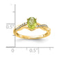 7x5 Oval August/Peridot and Diamond Ring - WBC