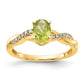 7x5 Oval August/Peridot and Diamond Ring - WBC